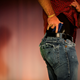 Grant Ruckman with Crossbreed Holsters displays a concealed pistol holster during the National Rifle Association (NRA) Carry Guard Expo Fashion Show in Milwaukee, Wisconsin, U.S., August 25, 2017. REUTERS/Ben Brewer - RTX3DDLU